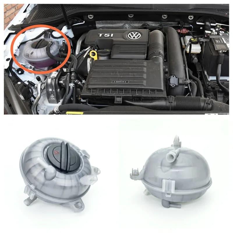 Serbatoio di Espansione in Plastica per Liquido Refrigerante per Golf 7 MK7, Audi Q2L, Q3, A3, A6, per Montaggio Sotto il Cofano