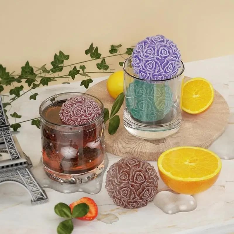 31BB Stampo per realizzare candele a fiori rotondi Stampo per candele in silicone Strumento per ornamento in gesso fai-da-te