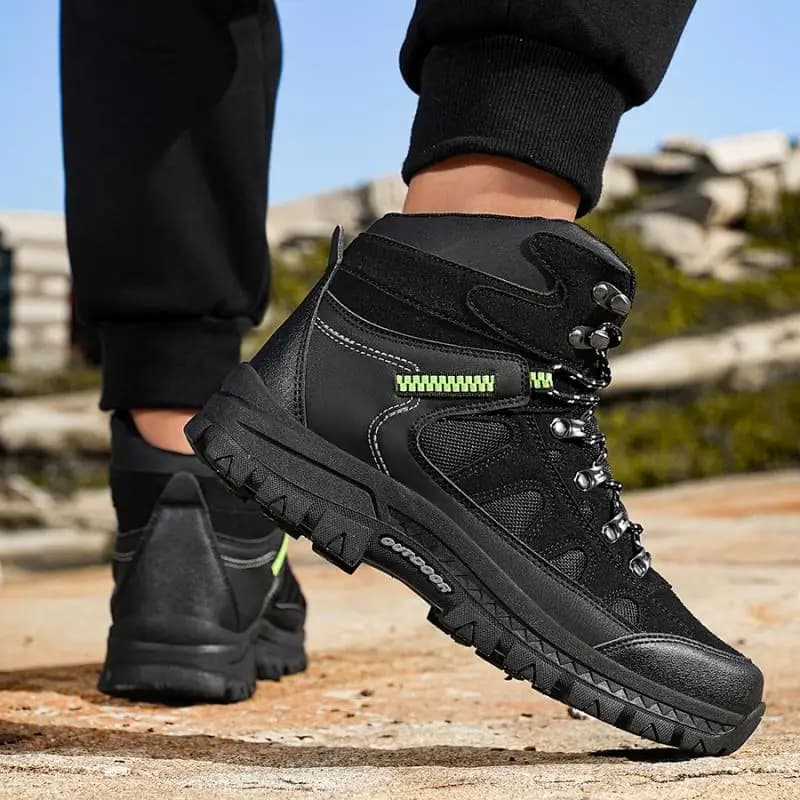 Scarpe da ginnastica da uomo Stivali da uomo Scarpe casual alte da uomo Scarpe da trekking antiscivolo da uomo Comode e durevoli Suola antiscivolo Stringate da esterno