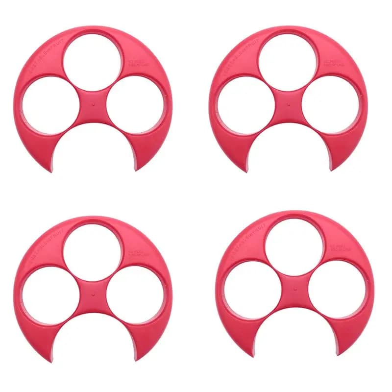 KYCOR-4X Food Control Meal Measure Plate Diet Portion Weight Loss Healthy Eating Slim New, Red