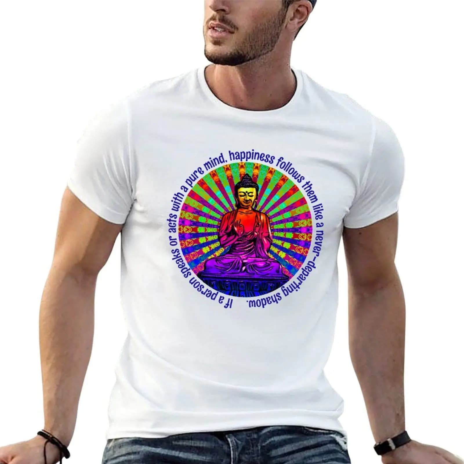 T-shirt A PURE MIND, t-shirt con stampe, t-shirt personalizzate per uomo, confezione di t-shirt in cotone