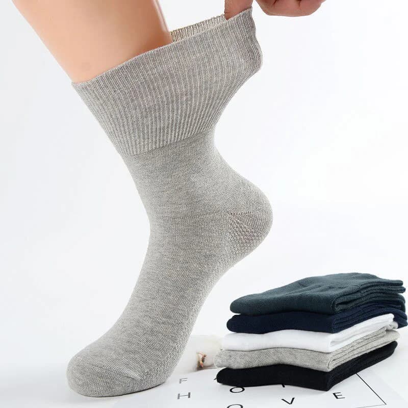 Calzini larghi in cotone, comodi e traspiranti, per uomini corpulenti e piedi larghi, senza compressione, regalo per anziani