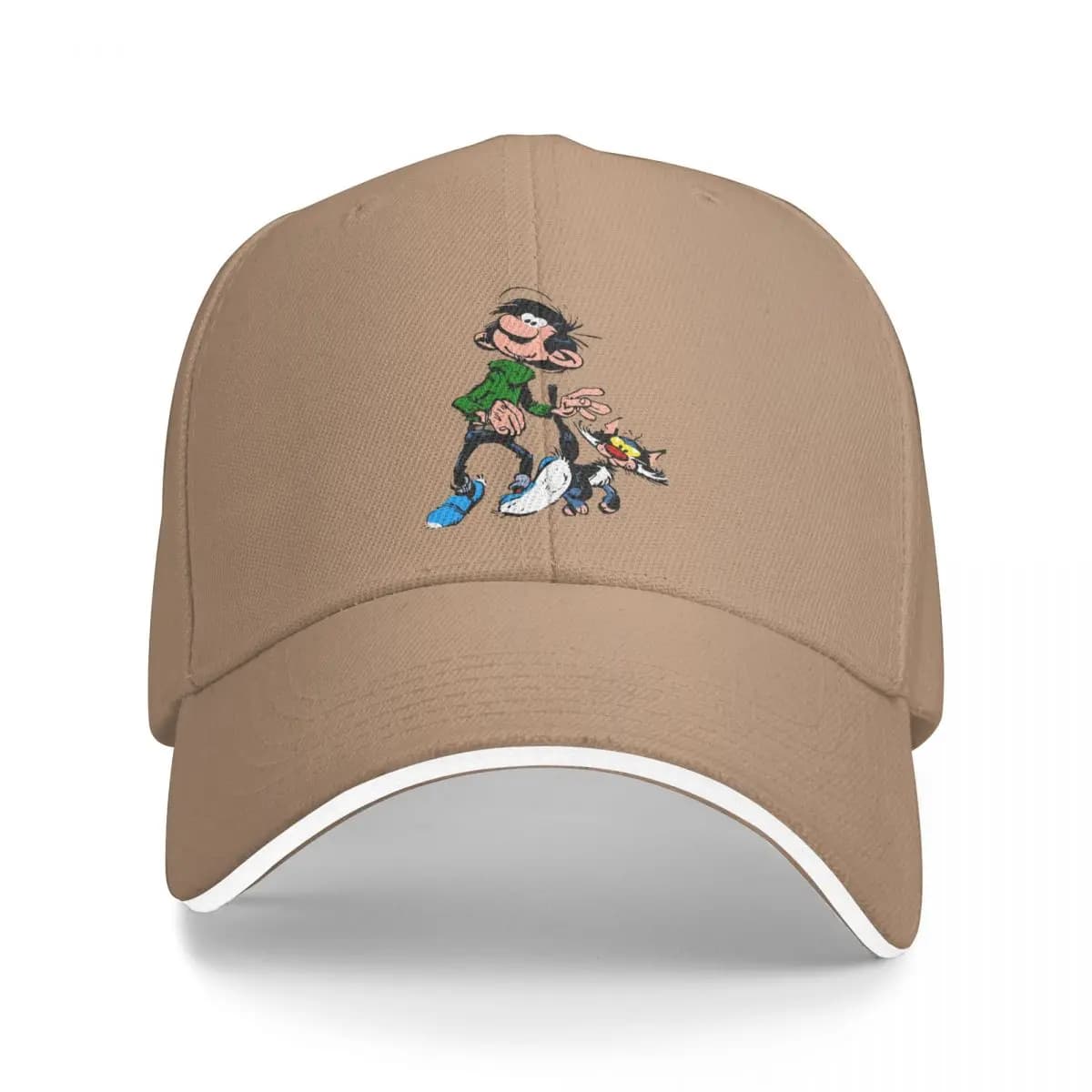 Walking With Cat Gaston Lagaffe Anime Uomo Berretti da baseball Berretto con visiera Parasole Cappello di protezione solare