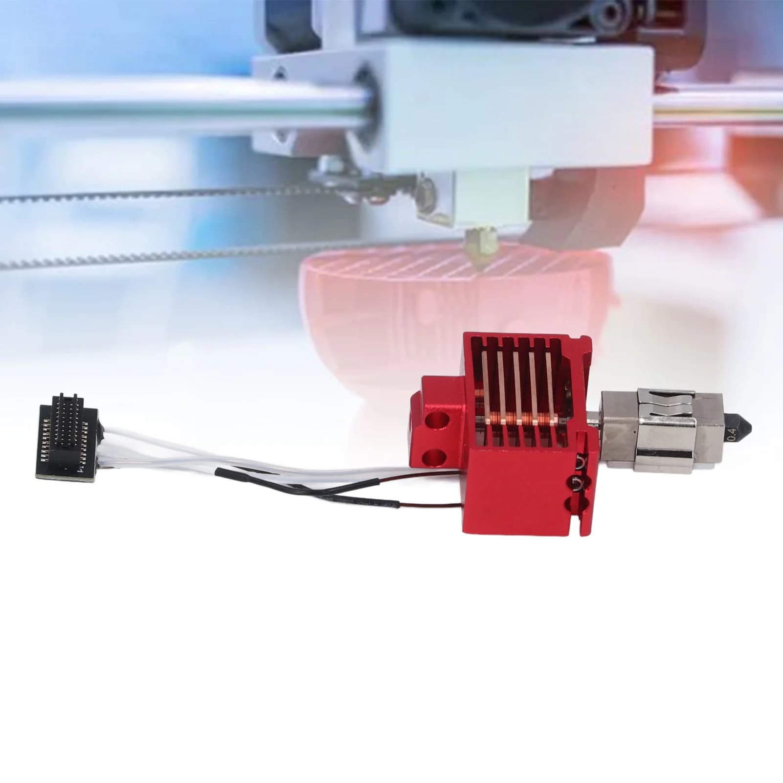 Hotend Hotend 3D Printer for Extruder 3D Printer Series TZ3.0 P1 Hot End Update with Hardened Steel Nozzle 24V Silicone Sleeve