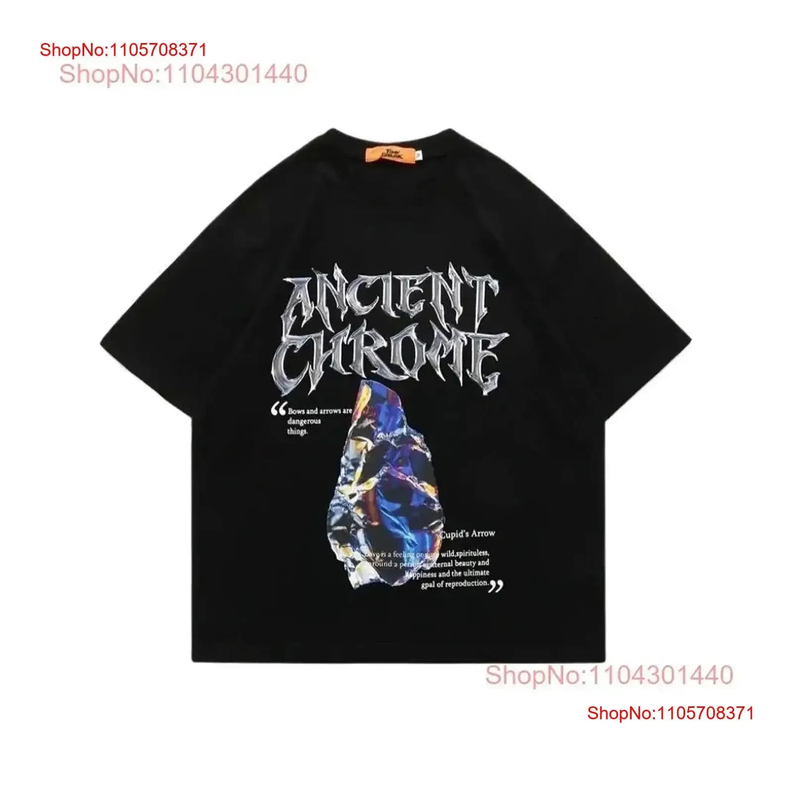 The Ancient Chrome T Shirt Print Trendy Y2K Pop culture Statement Limited edition Urban vintage Washed Soft fashion Comfortable