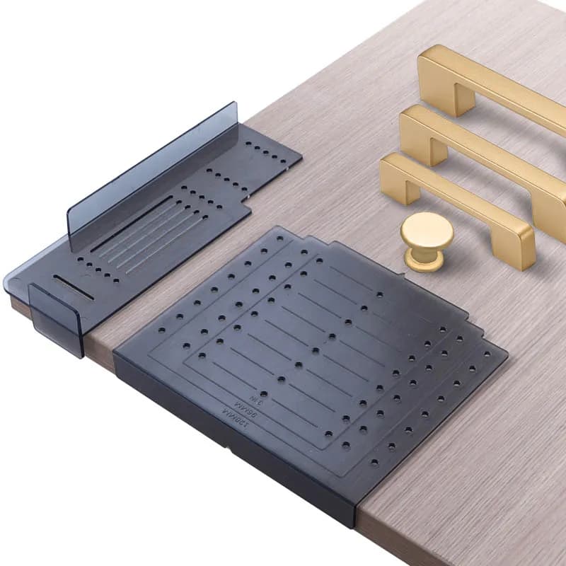 Kit modello maniglia per armadio Installazione di tiretti per porte e cassetti Maschera per marcatura per maniglia per maniglia per maniglia dell'armadio Strumento per la lavorazione del legno