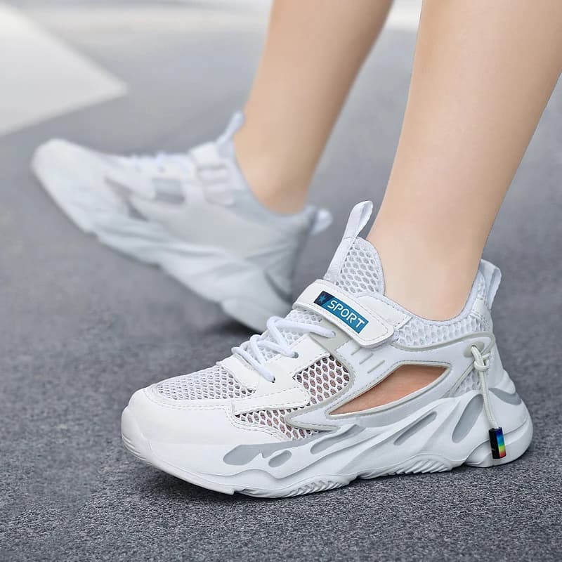 Size28-40 Sneakers estive per bambini respiro scavato ragazzi ragazze che camminano scarpe da corsa sportive Casual per bambini calzature per adolescenti