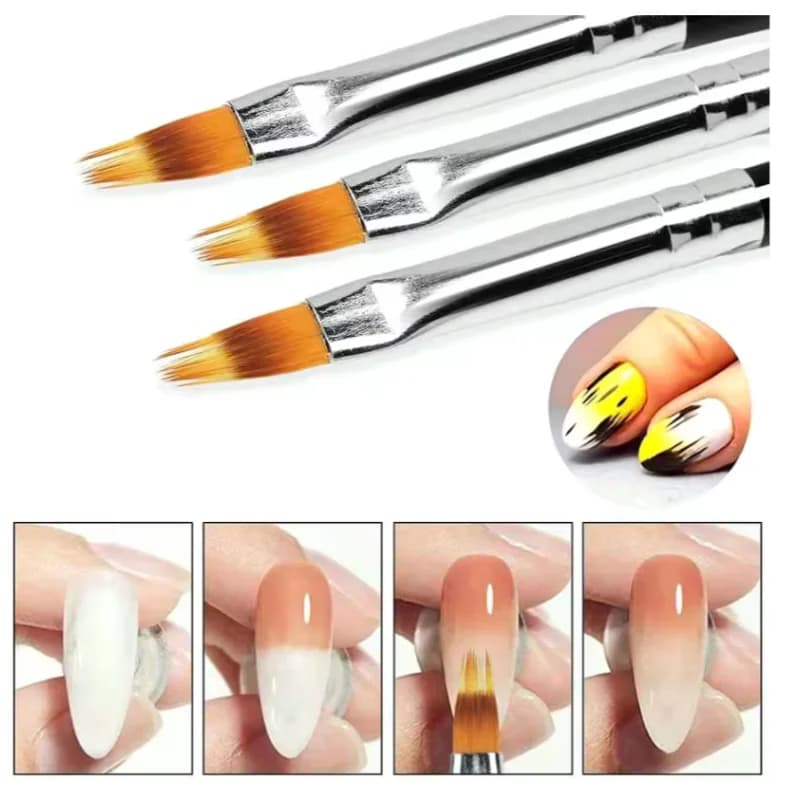 1PC Nail Art Brush Lace Ombre Design Acrylic Nail Gradient Pen DIY UV Gel Painting Drawing Flowers Manicure Salon Tools