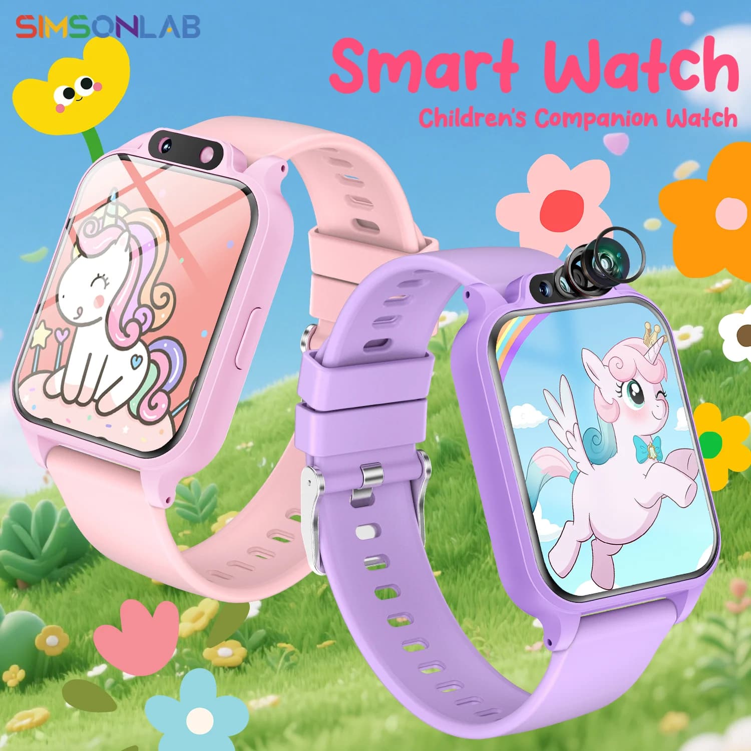 NUOVO Smart Watch per bambini Touch Screen HD Controllo fotocamera 18 giochi Calendario Promemoria sedentario Calcolatrice Torcia elettrica Regalo per bambini