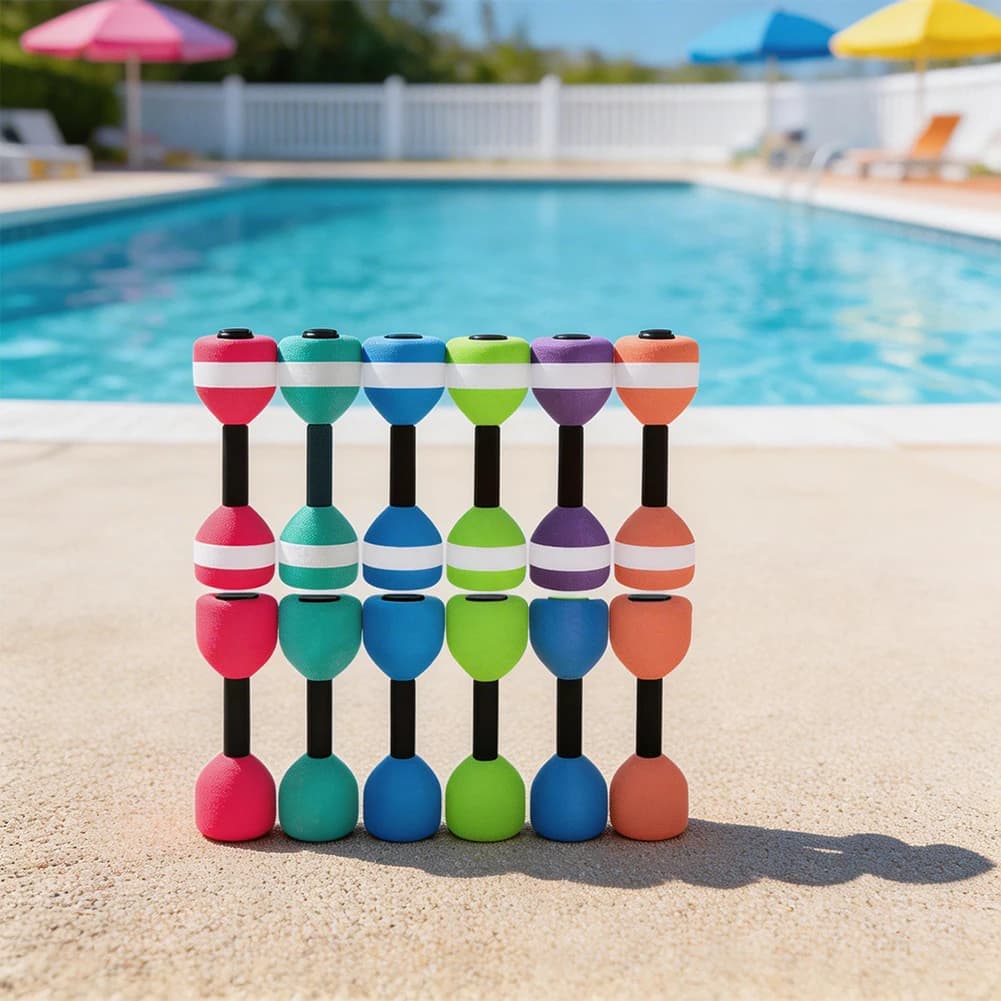 Manubri per sport acquatici da 2 pezzi, 27x9 cm, in EVA, portatili, galleggianti, per fitness acquatico, attrezzatura per allenamento, accessori