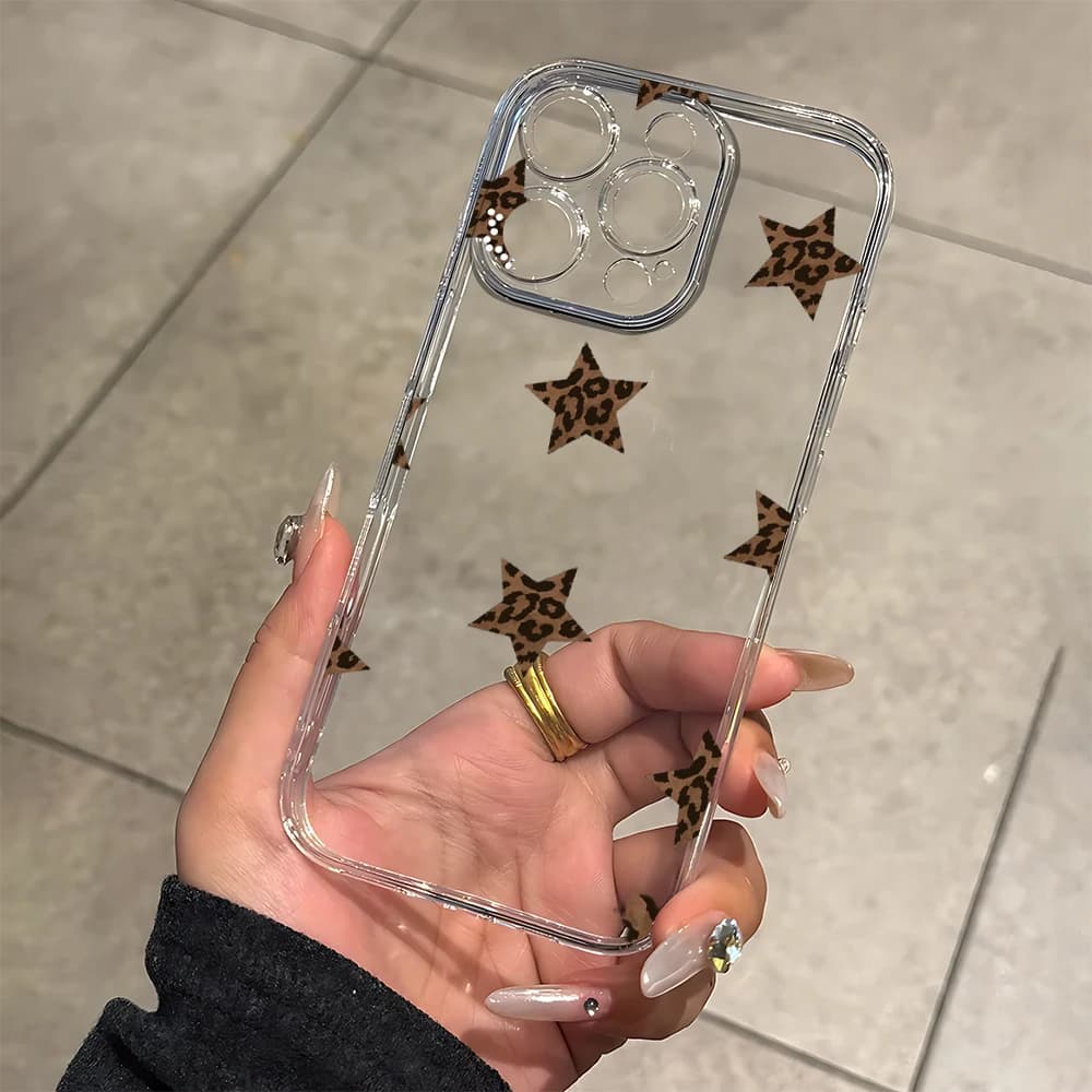 Custodia per telefono in silicone con stampa leopardata selvaggia per IPhone 17 16 15 14 13 12 11 Pro Xs Max Air Mini 7 8 6 6s Plus SE 2020 2022 Cover