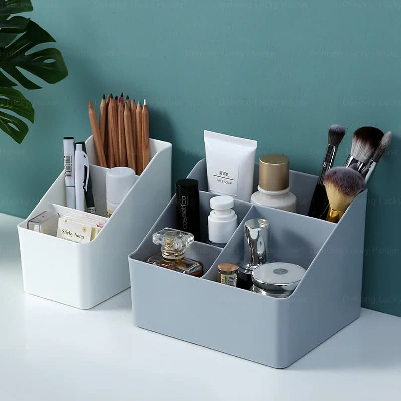 Plastic Table Case Organizer for Makeup Brushes Cosmetic Makeup Brushes Home Office Bathroom Box