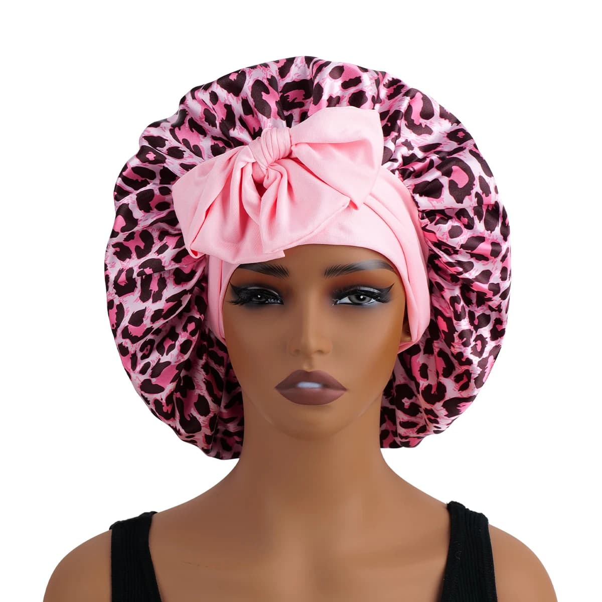 Women's Elastic Satin Night Hat with Tesa Larga, Comfortable Sleep Accessories, Beauty of Hair and Advertising Use