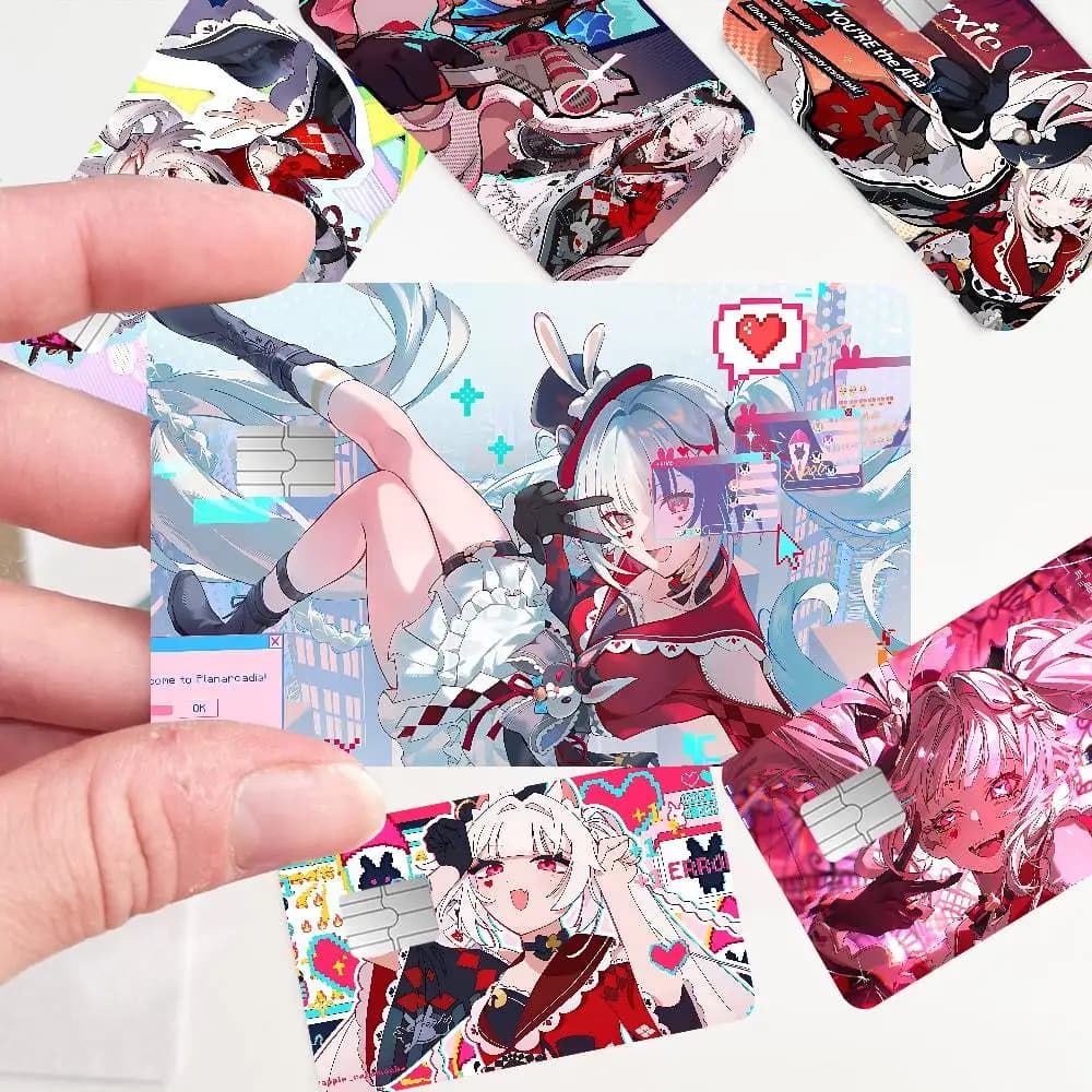 Adesivi per Carte di Credito del Gioco Honkai Star Rail, per Carte Bancarie VISA e Tessere di Trasporto, Adesivi Impermeabili Antigraffio, Regalo