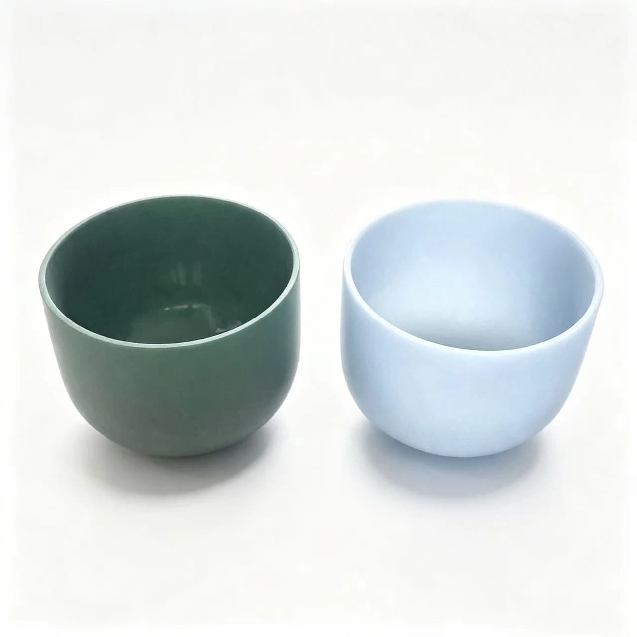 Hye-eun 8-10inch 2-piece Set of Gemstone Fused Crystal Singing Bowl 8"G Lapis lazuli 10"F Emerald Gem Crystal Sound Bowl