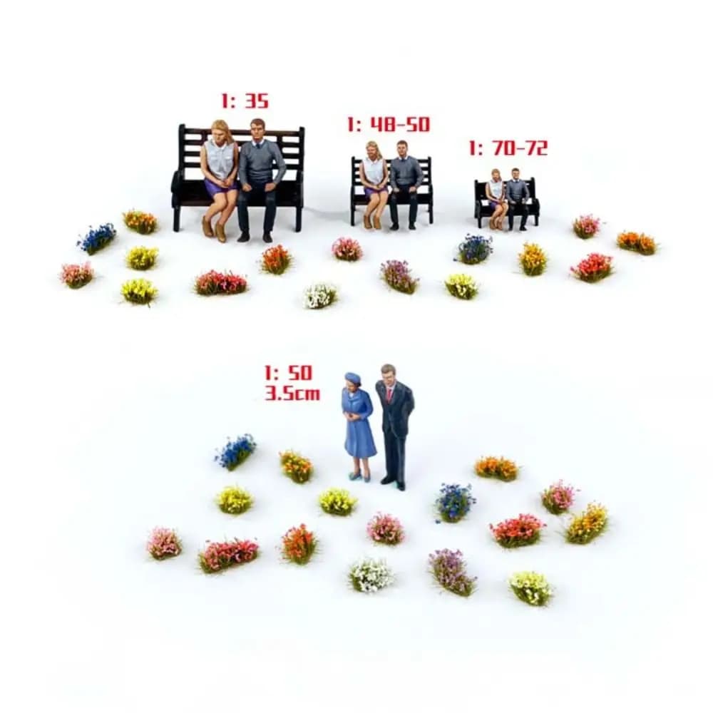 Miniature flower cluster plant material simulation DIY flower grass pattern Model making artificial static flower pattern
