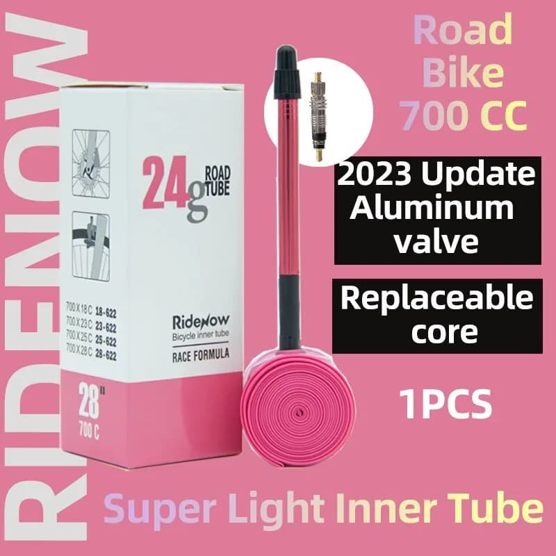 Ridenow 1 pz 2025 valvola in alluminio bici camera d'aria super leggera 700C bicicletta da strada TPU pneumatico 65 85mm lunghezza FV tubo super leggero
