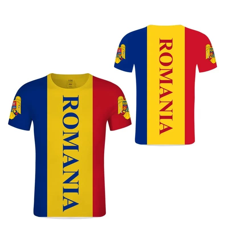 Maglietta con stemma dell'aquila romena maglietta da calcio della Romania bandiera della Romania emblema Soccer Club T-Shirt da uomo magliette da donna