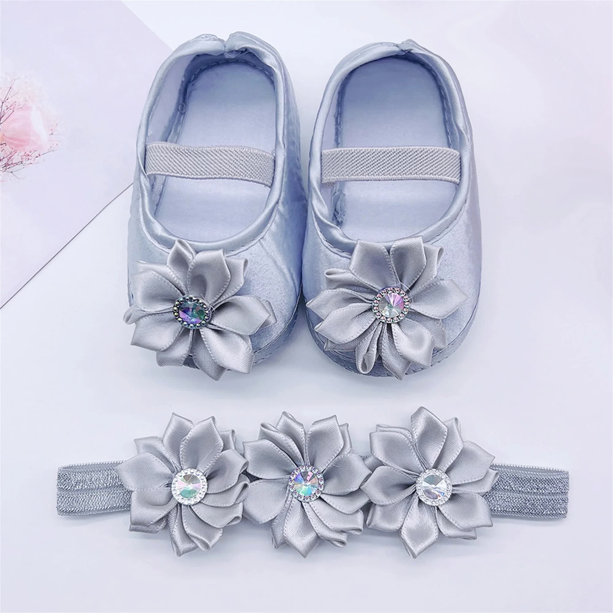 Adorabili sandali con fiocco per bambine, eleganti e comodi, scarpe estive per neonate con accessori per capelli abbinati