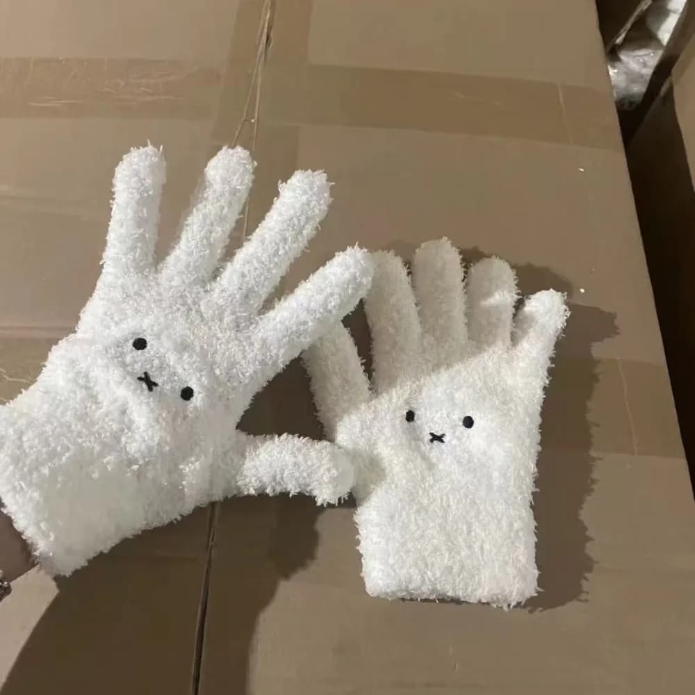 Guanti Miffy carini per l'inverno per tenere al caldo e al caldo Guanti completamente avvolti Kawaii Giocattolo regalo