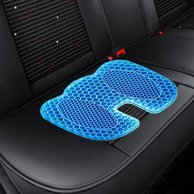 Cuscino in gel per auto, traspirante, rinfrescante, ergonomico, che assorbe i punti di pressione, accessori per auto per una guida confortevole