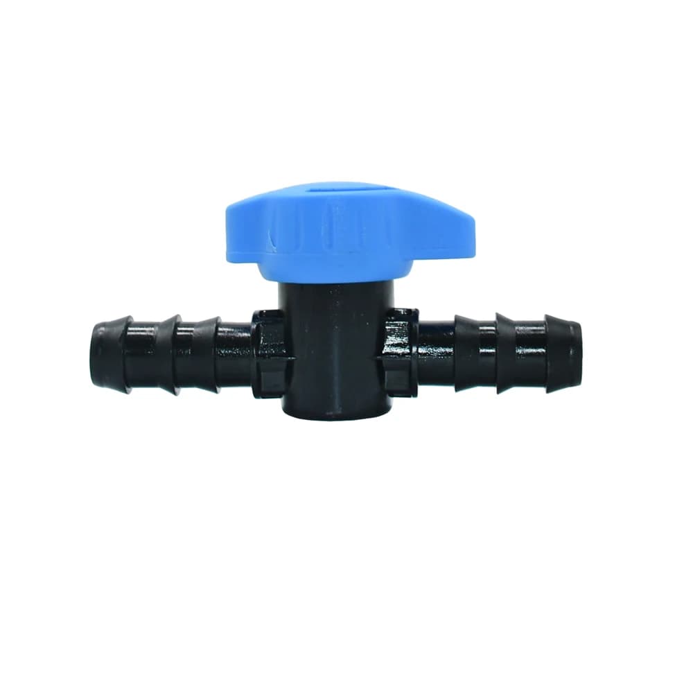 Valvola di intercettazione in plastica miniaturizzata da 16/20 mm per tubi, connettori per rubinetto da giardino, adattatore per tubi di irrigazione da giardino
