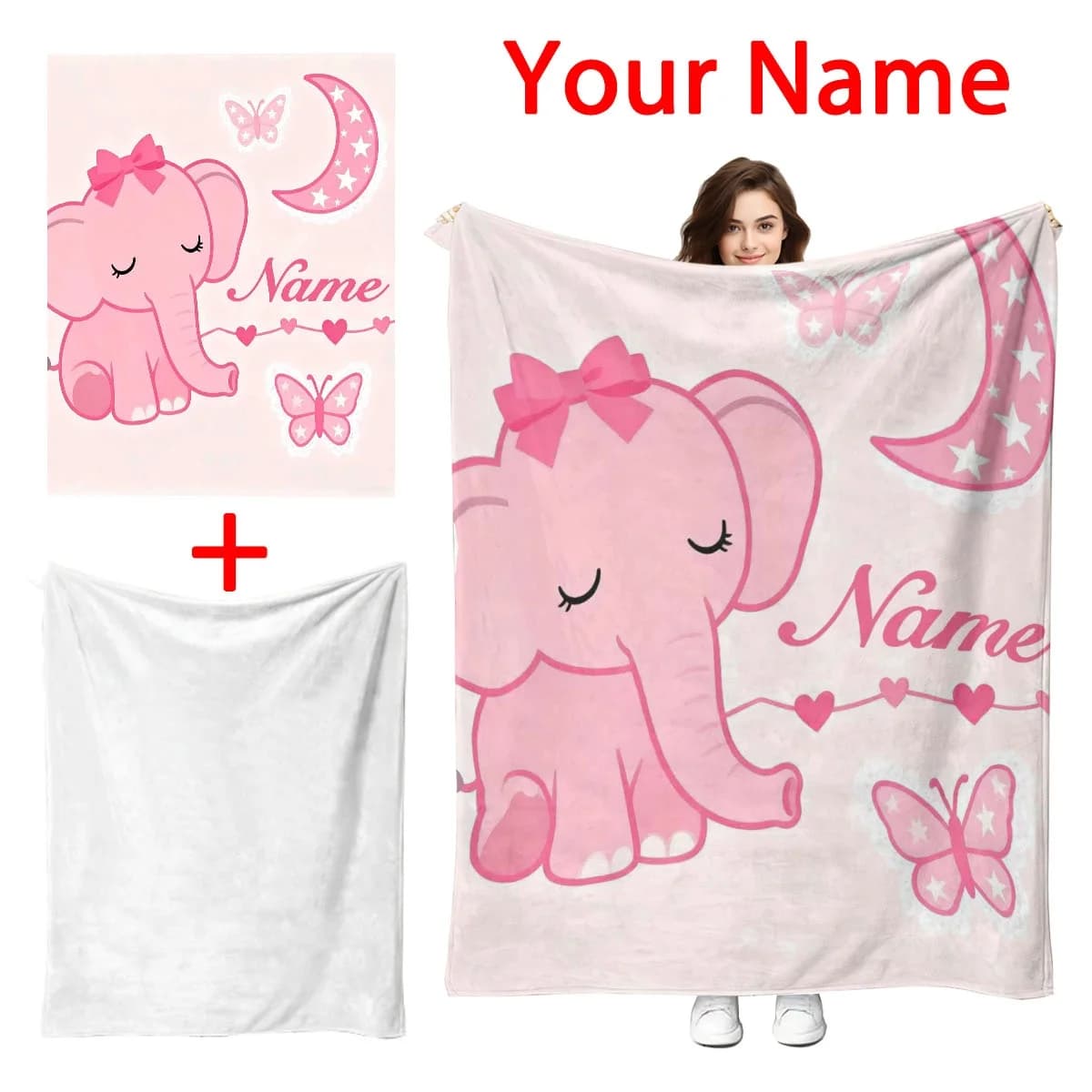 Coperta Personalizzata con Nome, in Flanella Invernale Extra Spessa, Morbida, Calda e Confortevole, in Pile Sherpa per Divano e Letto