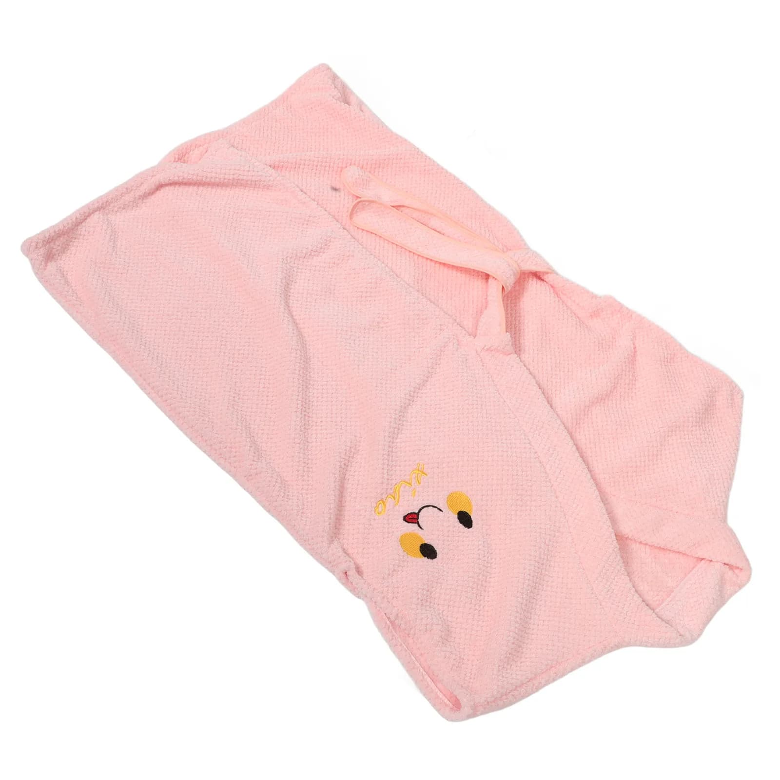 Accappatoio in pile corallo indossabile, morbido e lungo, per donna, asciugamano assorbente per casa, viaggi, hotel, rosa, con loofah