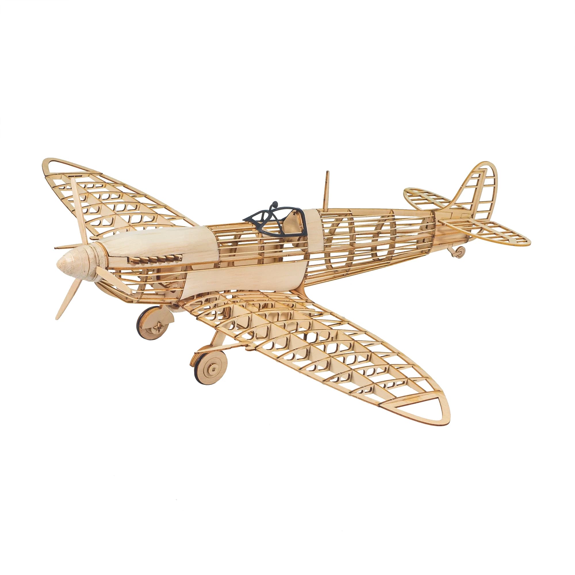 Real Hawk Spitfire Fighter Scala 1:25 Aerei in legno massello Modello di assemblaggio fai-da-te Set Giocattoli in legno Ornamenti Regali per bambini