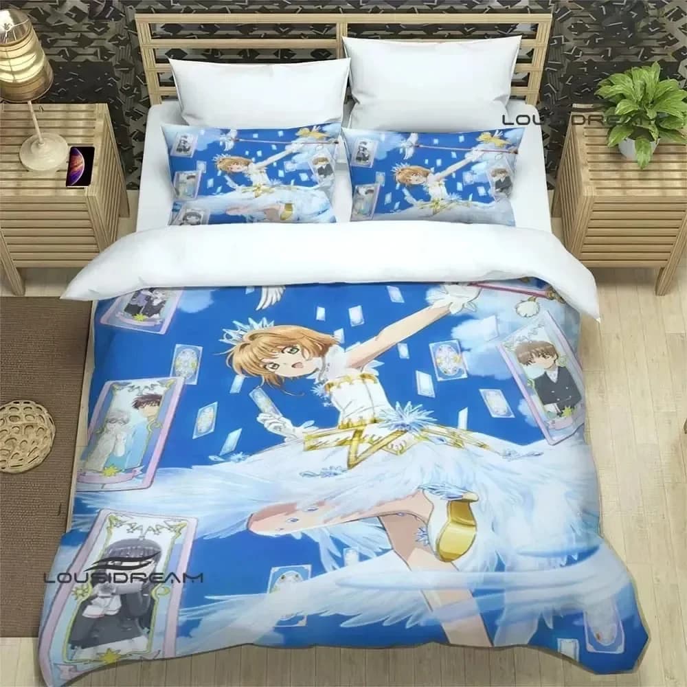 Anime Card Captor Sakura 3D NUOVA Copripiumino Federa Set di biancheria da letto Adulto Ragazzo Ragazza Decorazione camera da letto Singolo Doppio Grande