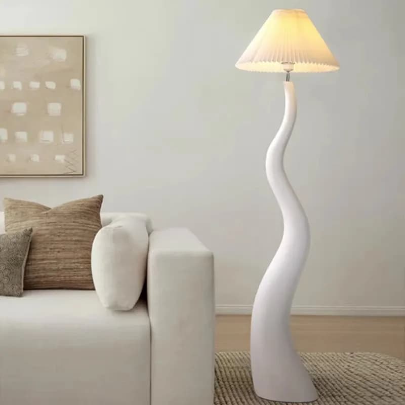 Interni in stile crema Hotel Casa Villa Negozio di abbigliamento Soggiorno Camera da letto Lampada da terra decorativa in resina bianca