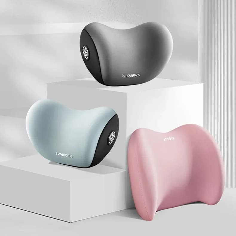 Cuscino Lombare e Poggiatesta Confortevole per Auto, Supporto Lombare in Memory Foam, Cuscino per il Collo, Accessori Auto