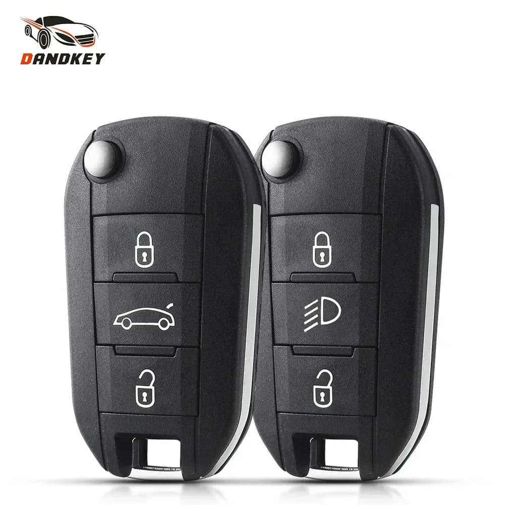 Dandkey 3 pulsanti Flip Remote Control Car Key Shell Case per Peugeot 208 2008 301 308 508 5008 Citroen C-Elysee C4-Cactus