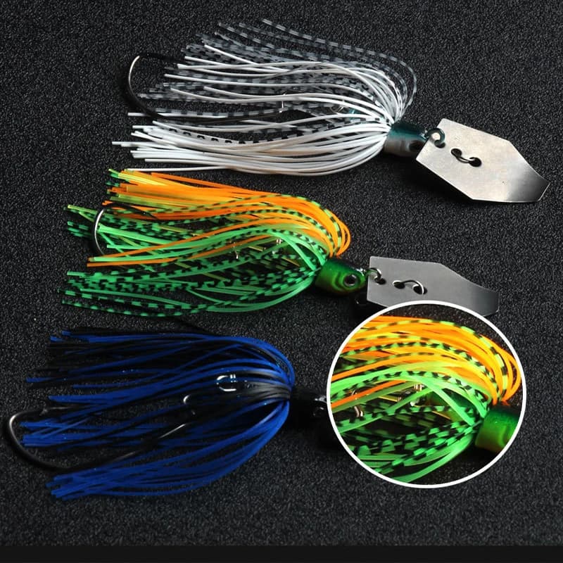 1pc12g Gomma Jig Head Weedless Jig Jig Hook Esche da pesca Jigging Lure con protezione dagli erbacce per spigola