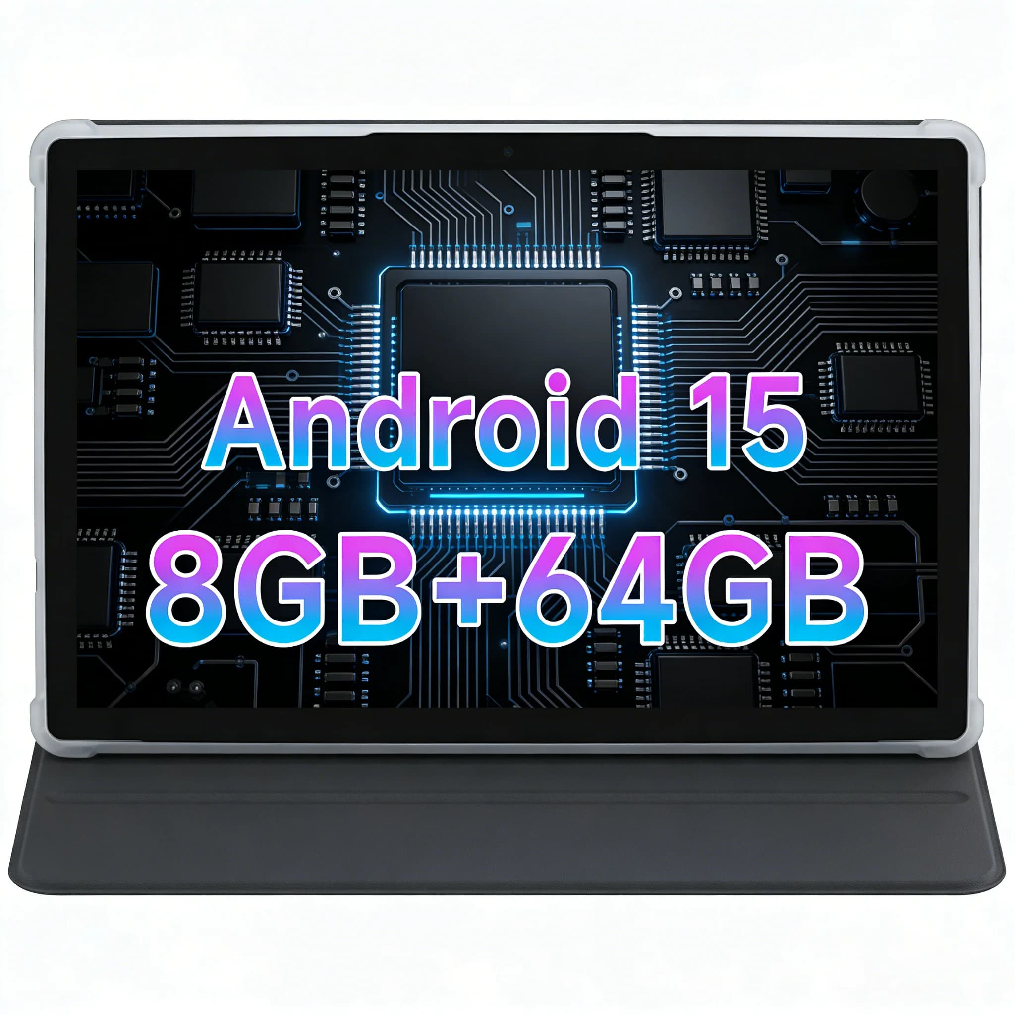 Paitanry Tablet Android 15 da 10.1 Pollici HD IPS, 8GB+64GB, Octa Core A537, Batteria 5000mAh, Doppi Altoparlanti, WiFi 6, per Bambini e Adulti