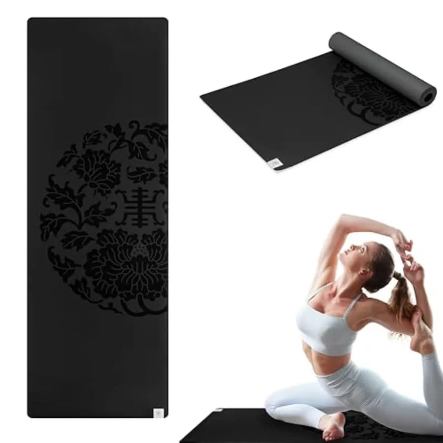 Tappetino Yoga Dry-Grip - Spessore 5mm, Antiscivolo per Esercizi e Fitness, Adatto per Yoga Standard o Hot, Pilates e Allenamenti a Terra - Ammortizzato