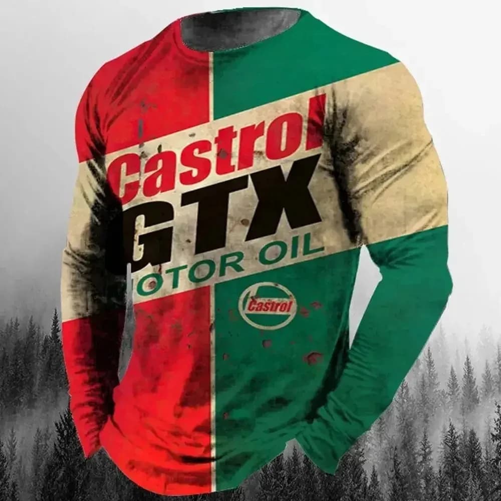 RETRO MEN S LONG SLEEVED MOTORCYCLE JACKET 3DPRINTED MOTORCYCLE TSHIRT LOOSE PLUS SIZE MEN S CLOTHING SPORTY CASUAL QUICK DRYING