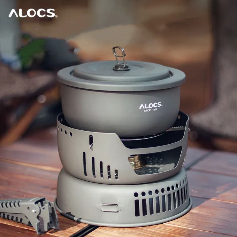 ALOCS 2-3 persons camping Picnic Set pot CW-C05 outdoor windproof Set pan