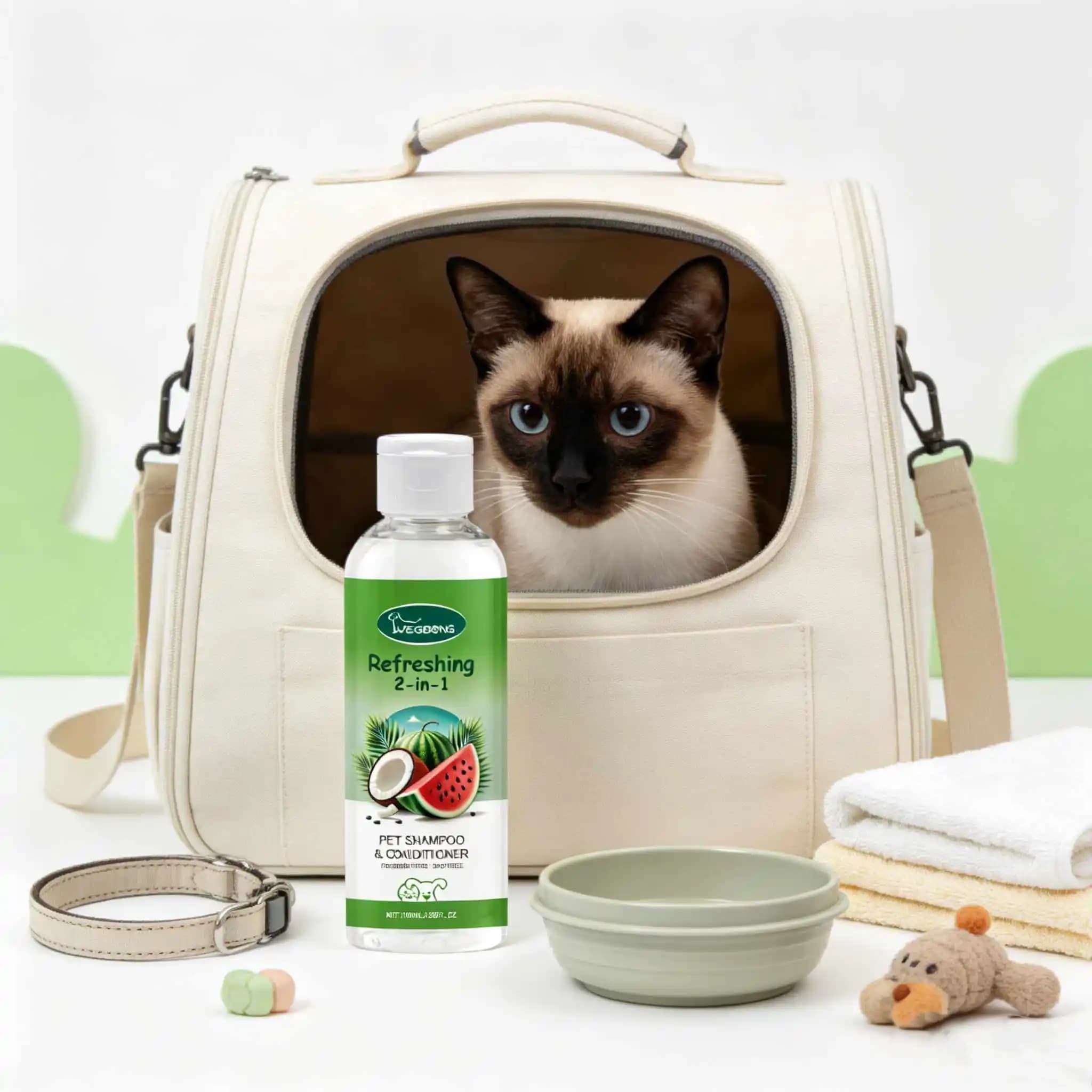 Yegbong 2in1 Deodorizing Pet Shampoo Conditioner Natural Moisturizing Formula Ph Balance For Dogs Cats Gentle Pets Bath Shampoo