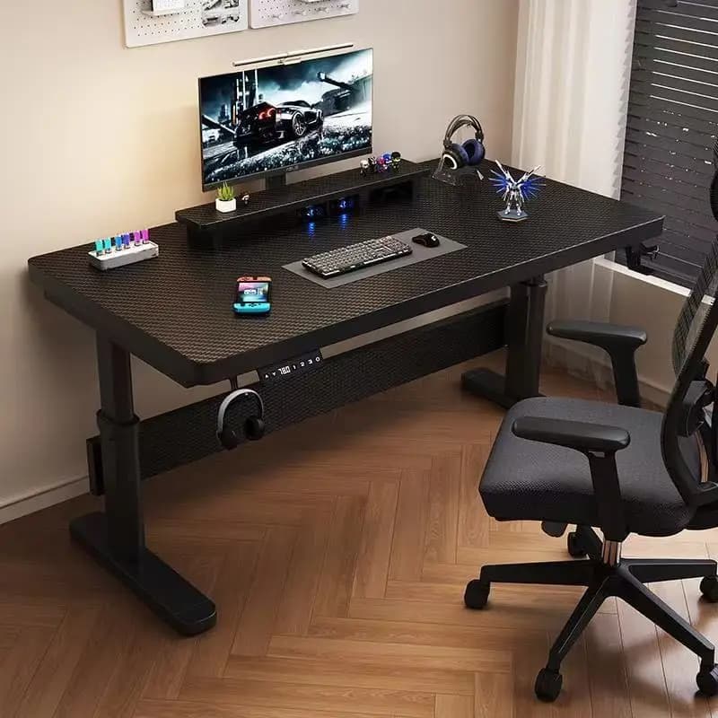 Scrivania Elettrica Regolabile in Altezza con Pannello di Controllo Ergonomico e Piano Divisibile per Casa e Ufficio