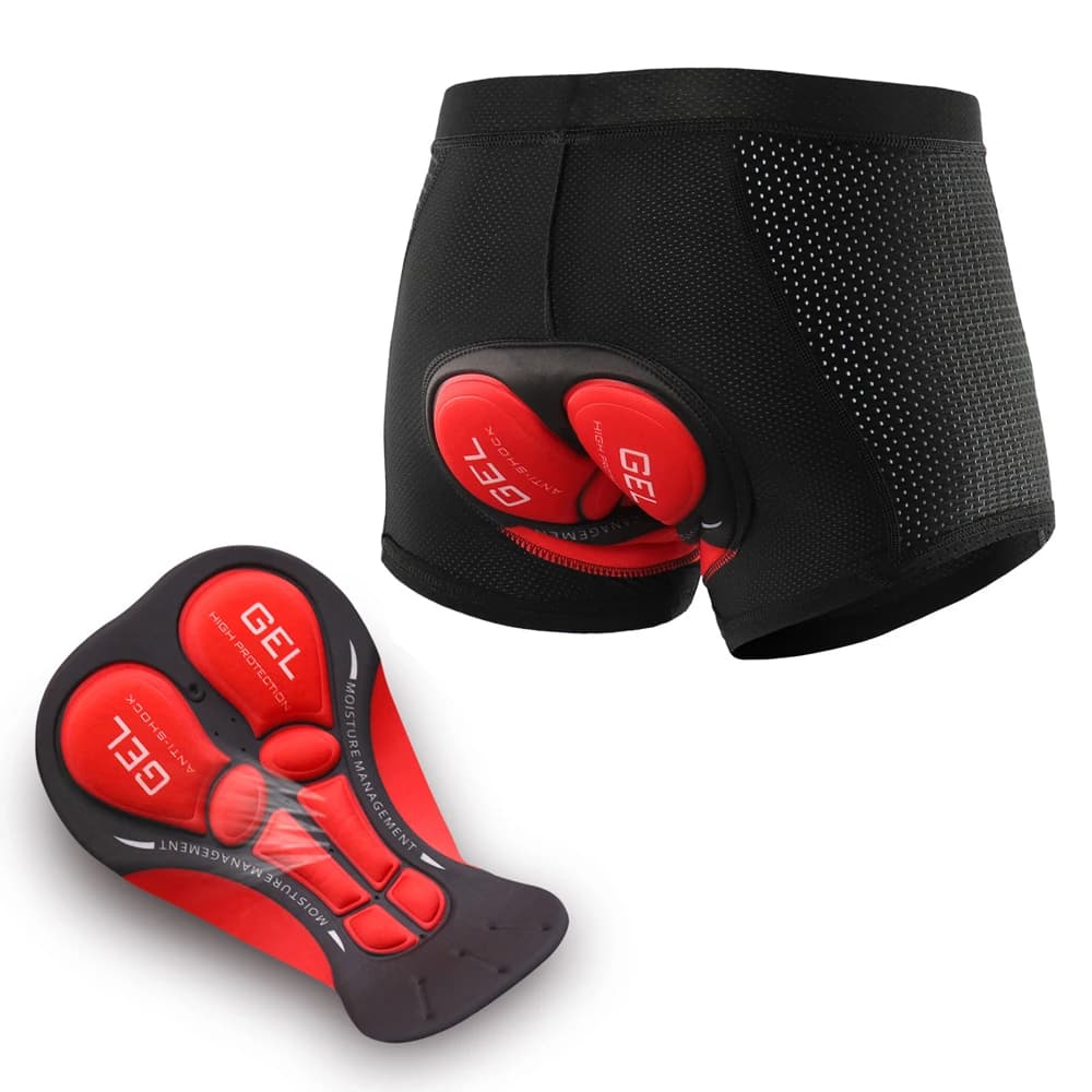 Breathable men's cycling shorts with gel padding, cycling shorts with gel padding