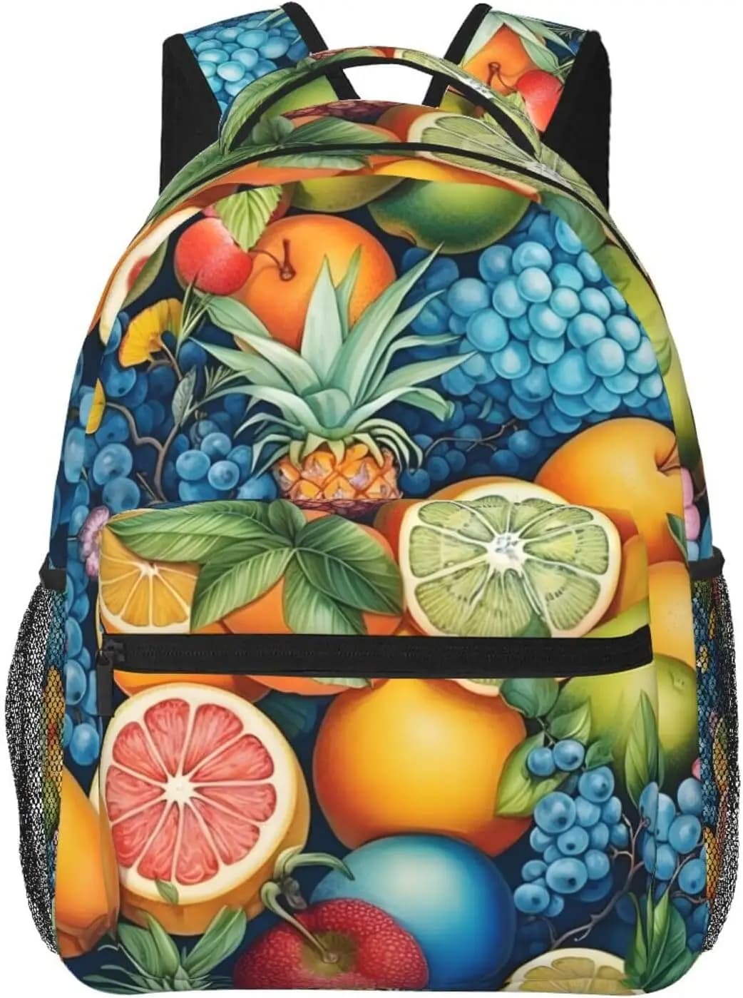 Zaino per laptop leggero mirtillo ananas arancione Zaino leggero multiuso da viaggio casual Zaini universitari unisex f