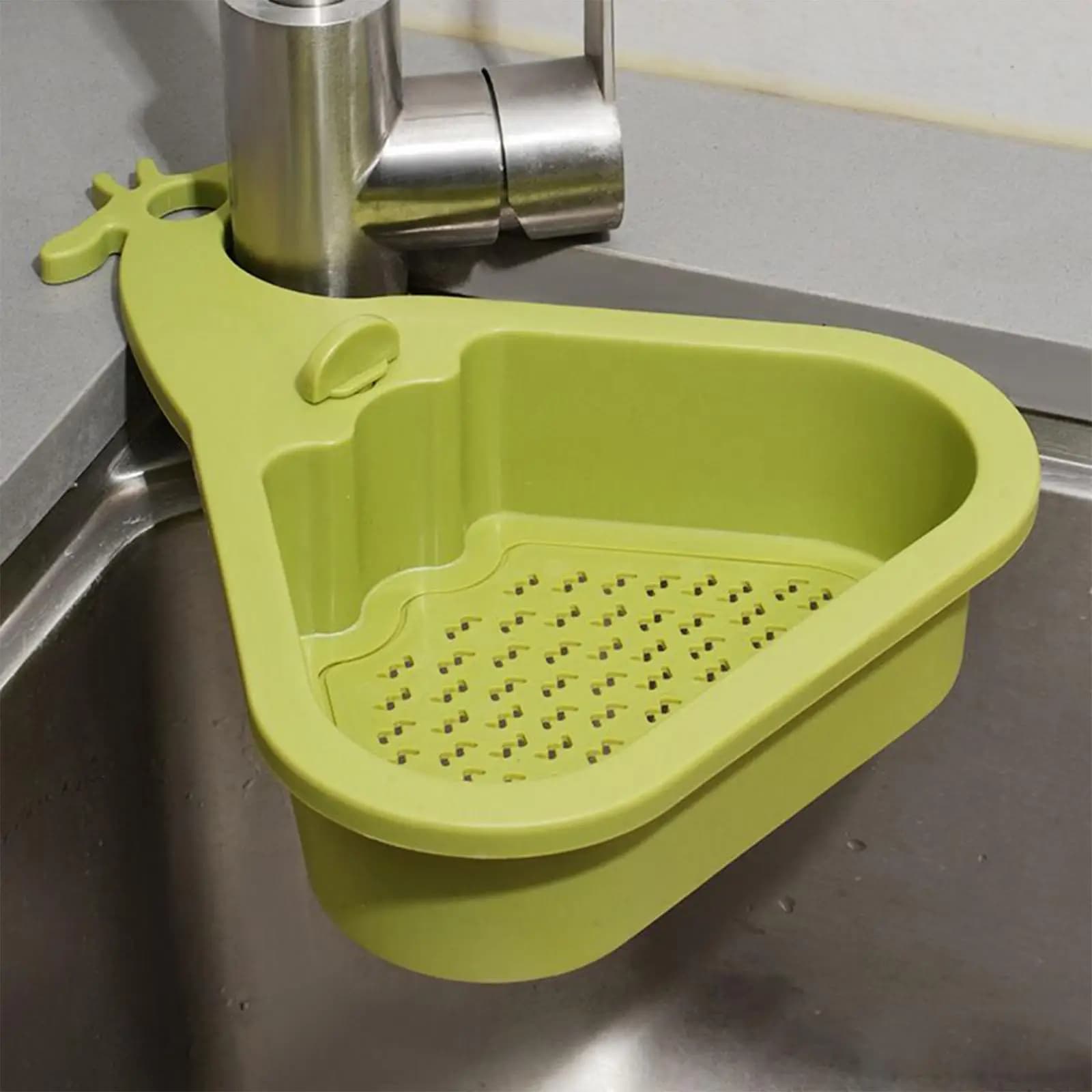 Cestello di scarico per rubinetto giraffa con manopola Filtro per rifiuti alimentari sospeso cavo da cucina Filtro per lavello a mani libere per ristorante dell'hotel