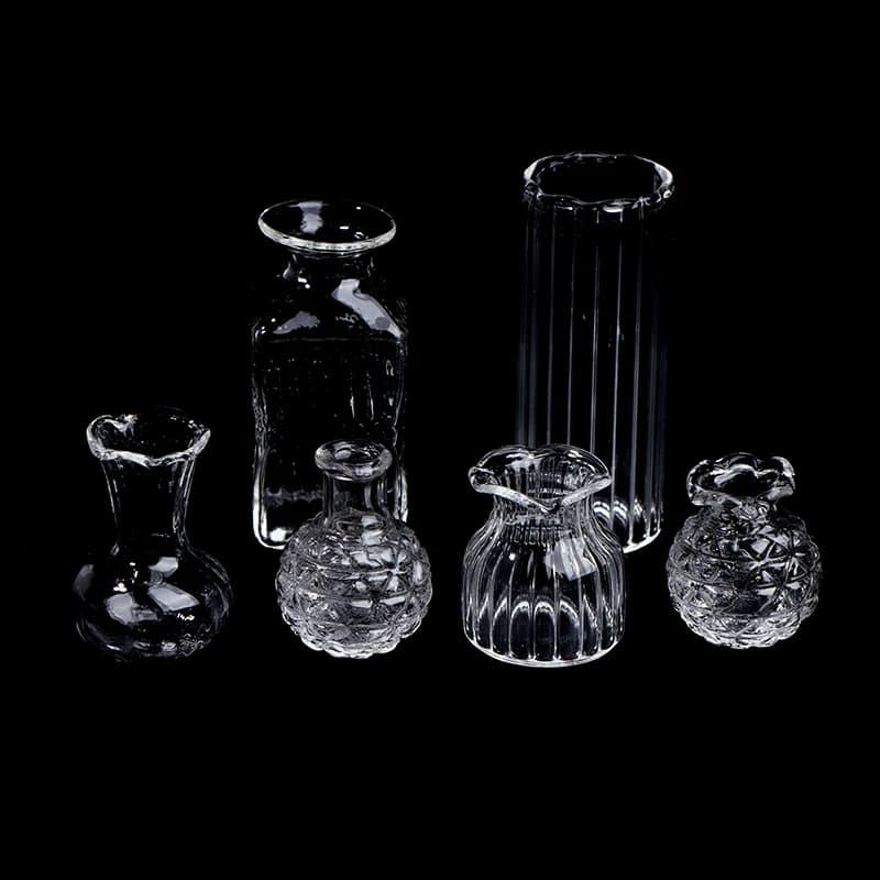 1 pz 1:12 casa delle bambole in miniatura vaso di fiori vaso lavabo in vetro mobili fai da te giocattoli per la decorazione della casa delle bambole Mini accessori
