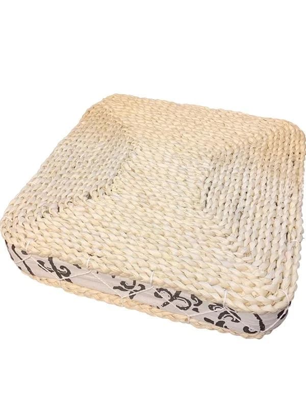 Thickened Double Layer Grass Woven Zafu Yoga Meditation Pad Corn Husk Mat Tatami Style Home Decor Cushion Rural Style