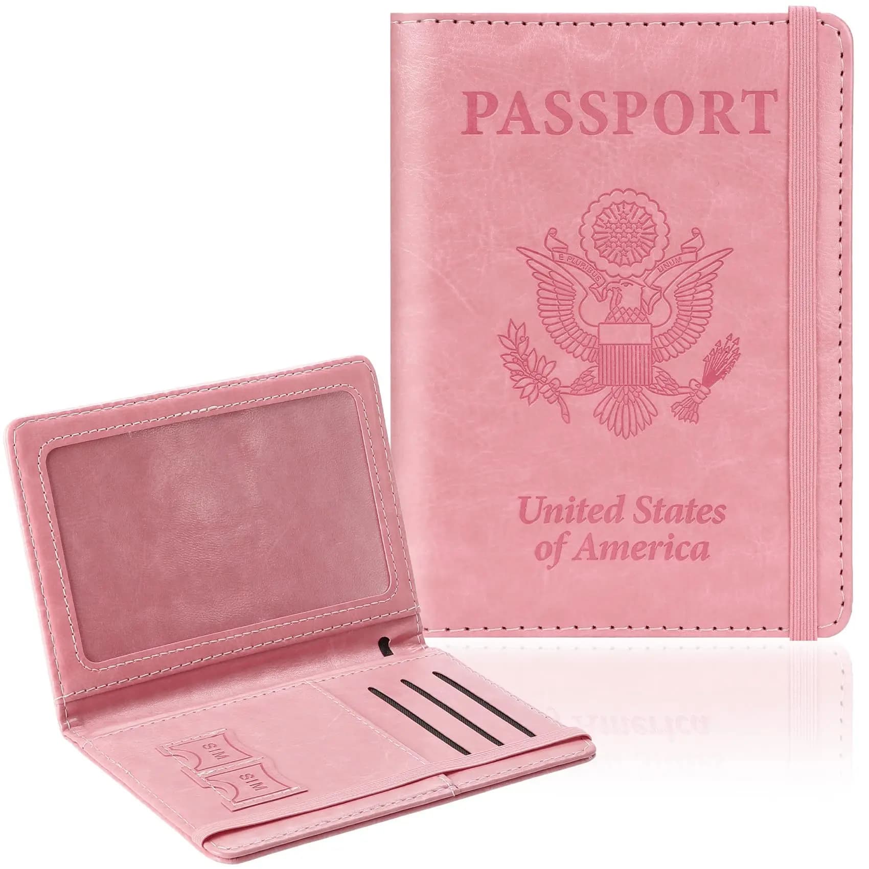 Porta Passaporto da Viaggio, Custodia RFID per Passaporto, Portafoglio Passaporto Donna, Accessori Essenziali da Viaggio, Organizzatore Documenti