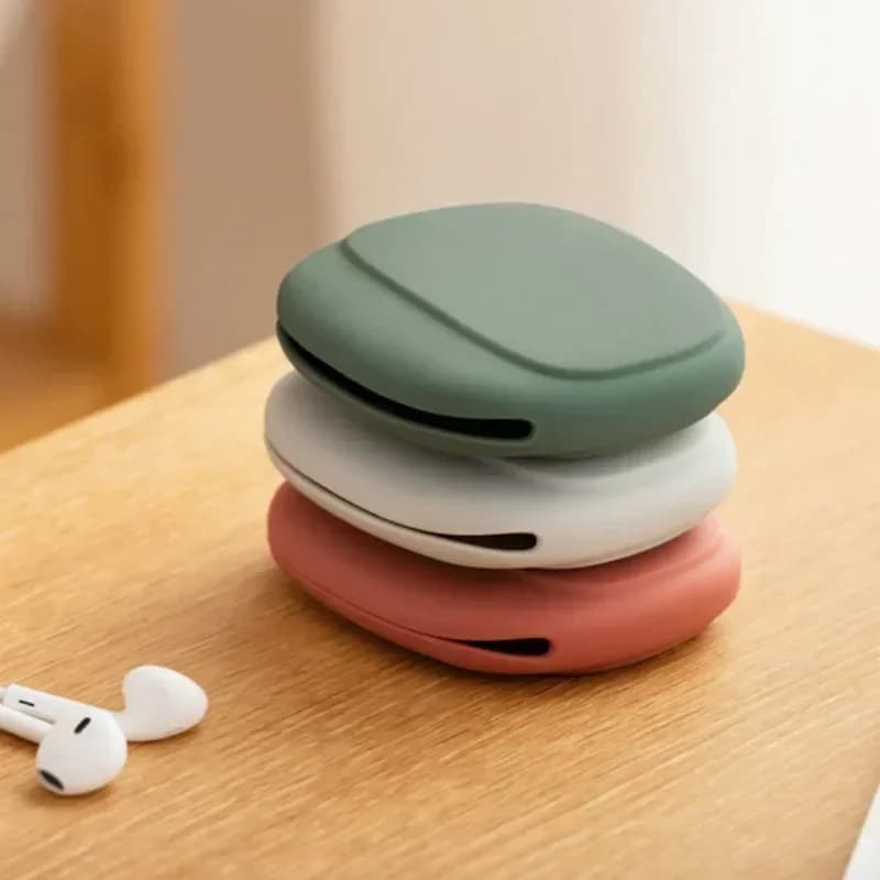 Scatola Portatile per Cavi Dati e Cuffie, Borsa Organizzatrice Semplice per Cavi Dati di Telefoni Cellulari, Scatola in Silicone, Grazioso Portamonete
