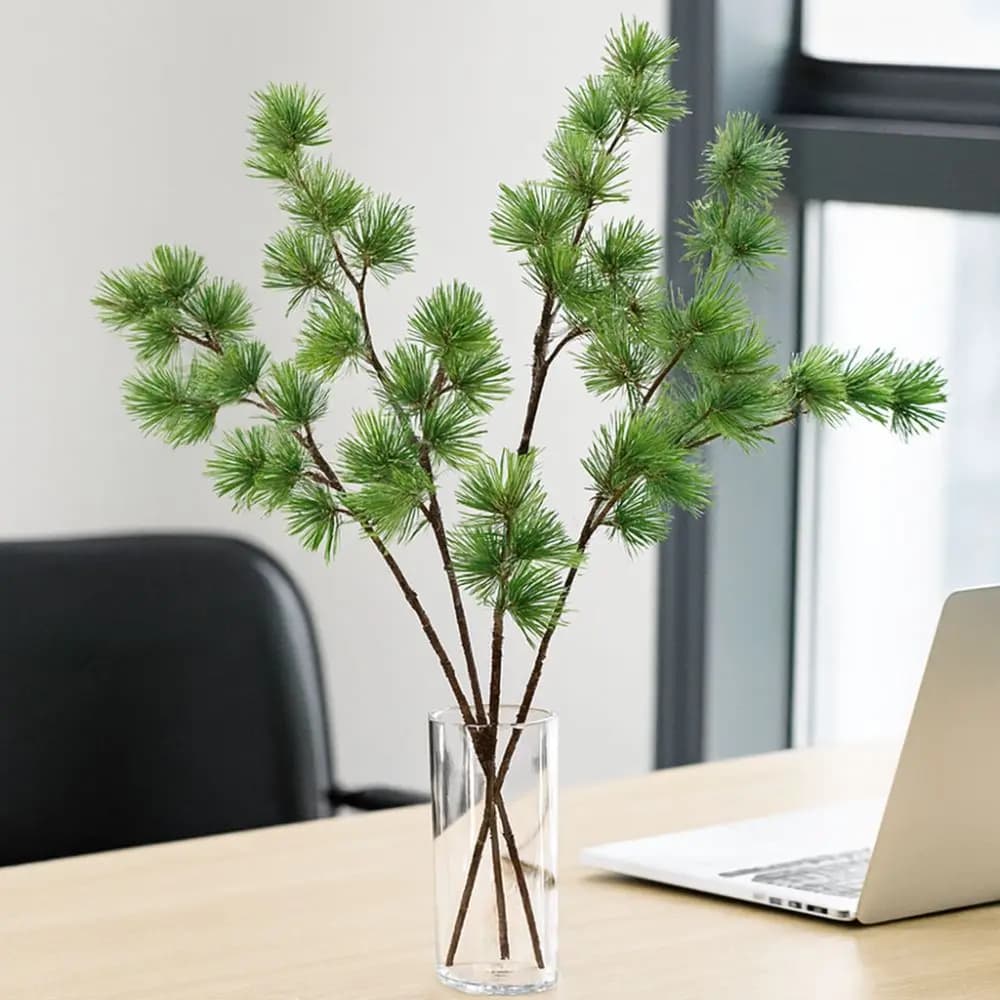 Admission Decoration, Artificial Pine Copper 60 CM, Plastic Luxury Pine Plants, Realistic Fin Plants for Home Decoration