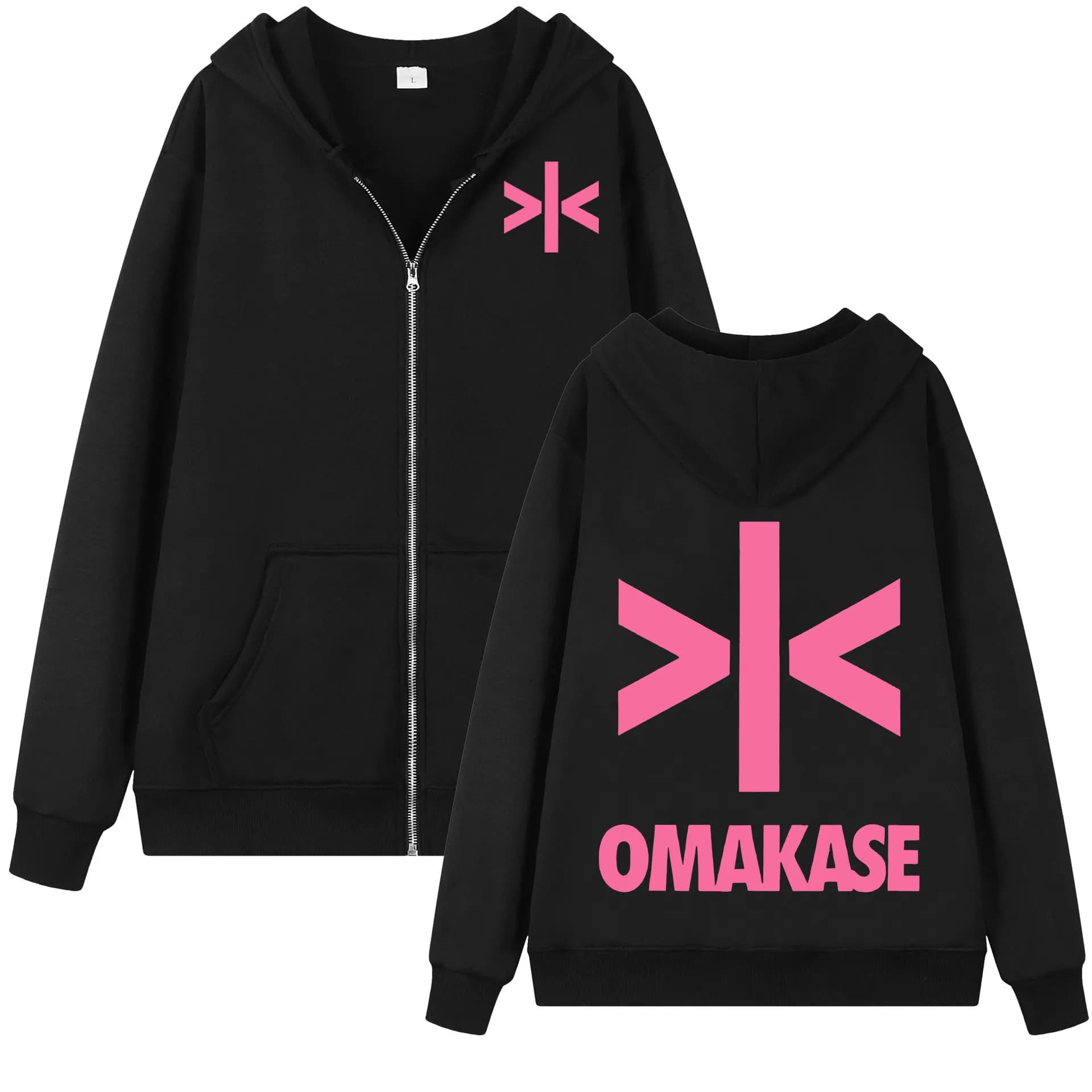 Alvaro Diaz Omakase Double Sided Graphic Zipper Hoodie Harajuku Hip Hop Zip Up Pullovers Men Women Casual Fashion Sweatshirts