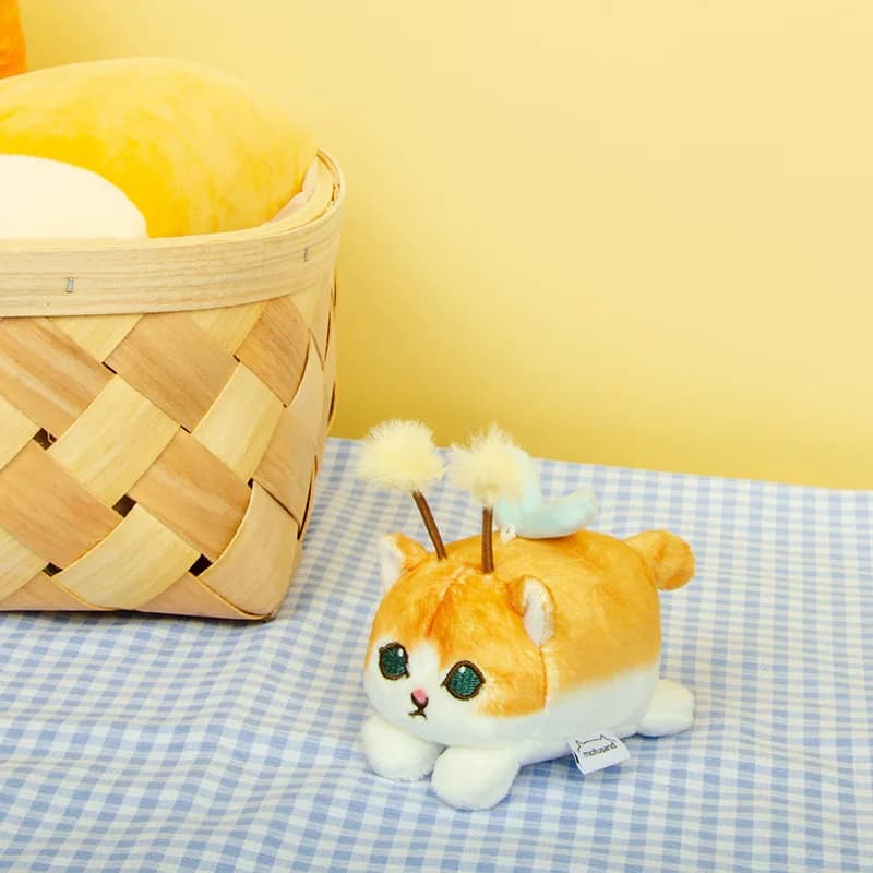 Portachiavi Peluche Kawaii Mofusand Shark Cat Bee, Ciondolo per Zaino Anime Cartoon, Giocattolo Morbido Imbottito
